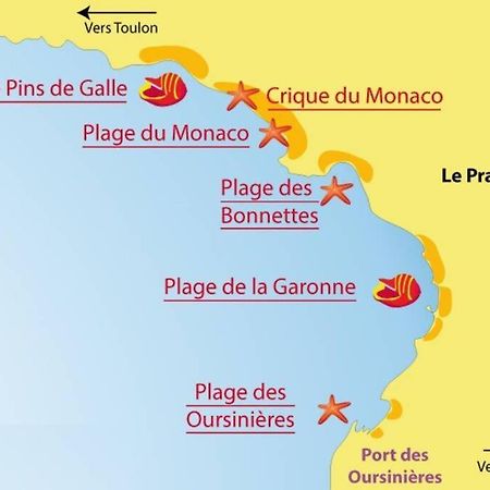 Superbe T2 Lumineux 3*** 10 Mn A Pied De La Plage Apartment Le Pradet Bagian luar foto